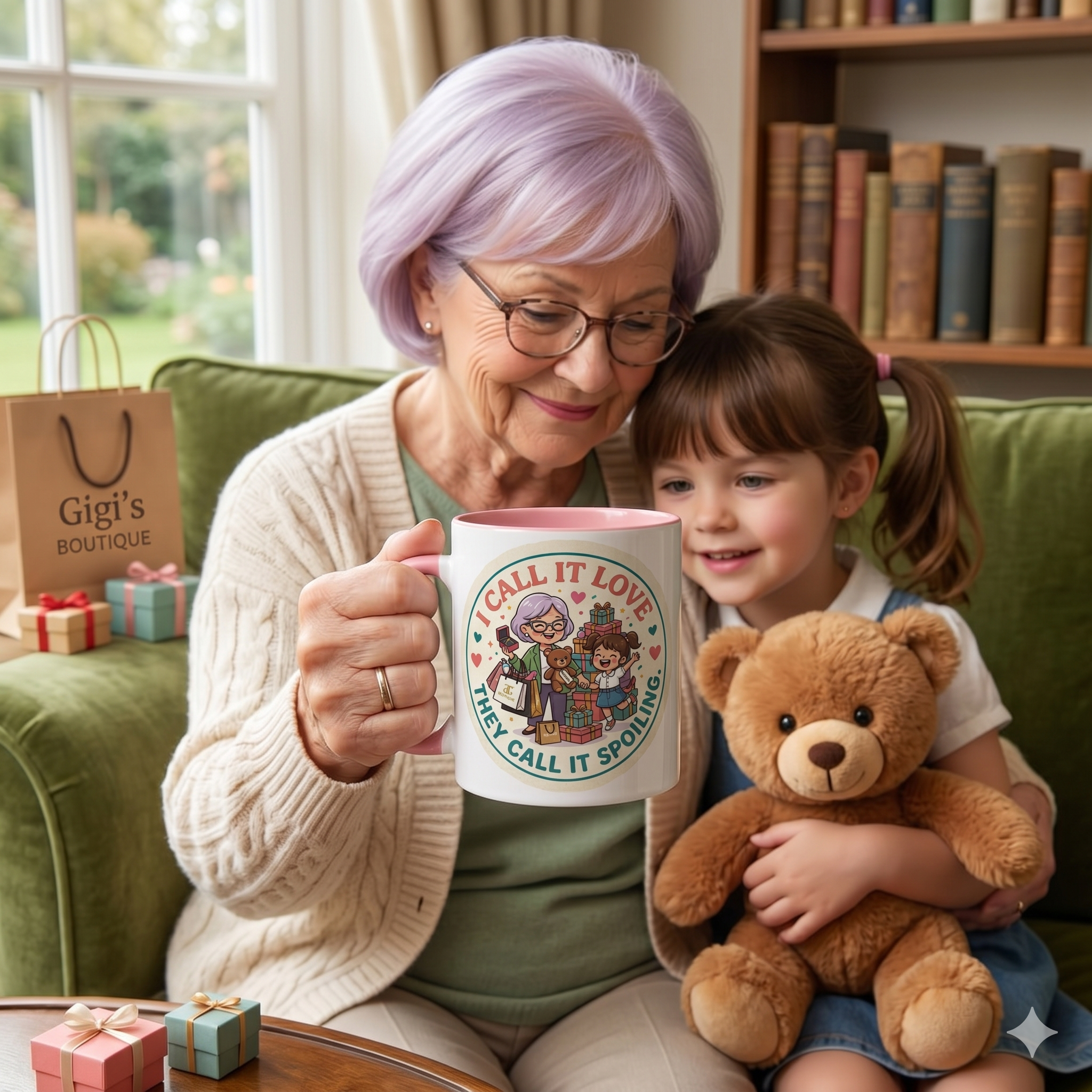 Coffee Mug — “I Call It Love, They Call It Spoiling” Grandmother Gift Mug